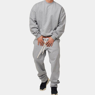 Ganti loungewear | Plain Casual Zweiteiliges Set mit übergroßem Sweatshirt und passender Jogginghose für Männer