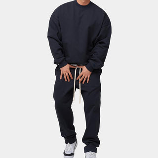Ganti loungewear | Plain Casual Zweiteiliges Set mit übergroßem Sweatshirt und passender Jogginghose für Männer