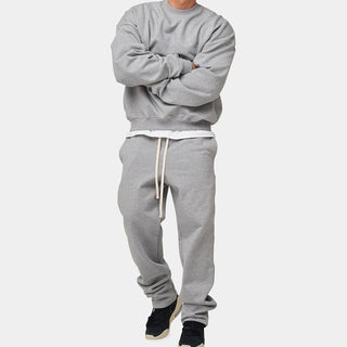 Ganti loungewear | Plain Casual Zweiteiliges Set mit übergroßem Sweatshirt und passender Jogginghose für Männer