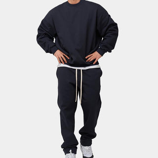 Ganti loungewear | Plain Casual Zweiteiliges Set mit übergroßem Sweatshirt und passender Jogginghose für Männer