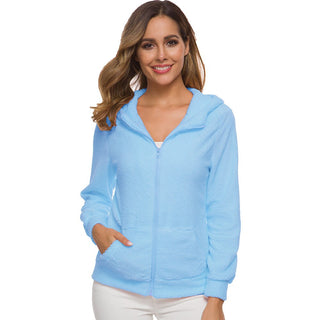 Fleecejacke - Warme Fleecejacke mit Kapuze für Damen