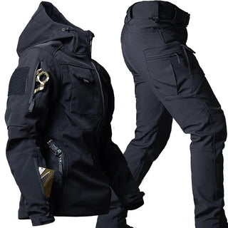 Zweiteiler Set für Outdoor - Wasserdichte Softshell Jacke und Hose für Herren