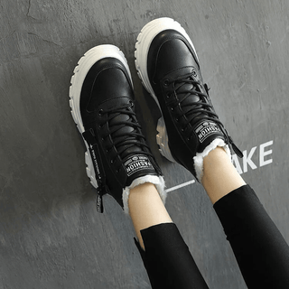 Stiefel Sneaker für den Herbst - Stylische halbhohe warme Stiefel für Damen