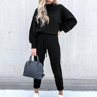Zweiteiler für Damen - Luxus Joggingset mit Pullover und Hosen