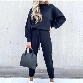 Zweiteiler für Damen - Luxus Joggingset mit Pullover und Hosen