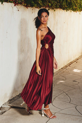 Abendkleid für Damen - Elegantes One-Shoulder Brautjungfernkleid