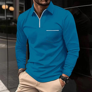 Premium Langarm Poloshirt für Herren