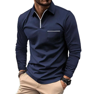 Premium Langarm Poloshirt für Herren