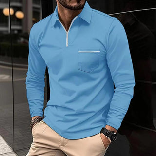 Premium Langarm Poloshirt für Herren
