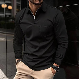 Premium Langarm Poloshirt für Herren