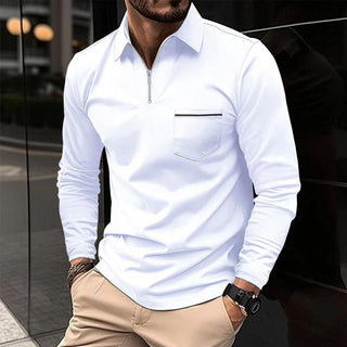 Premium Langarm Poloshirt für Herren