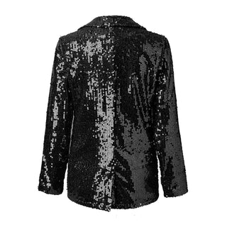 Glitzer Blazer  - Stilvolle Lange Jacke mit Glitzernde Pailletten für Damen
