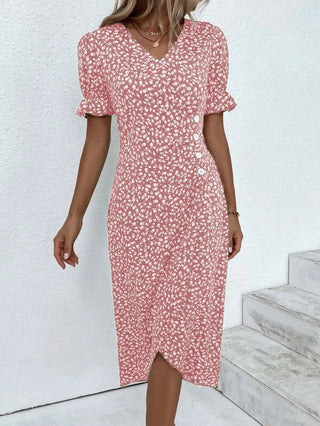 Sommerkleid für Damen - Elegantes Maxikleid mit Puffärmeln