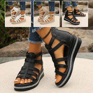 Sandaletten für Damen - Bequeme Sandalen mit fußbett für Sommer