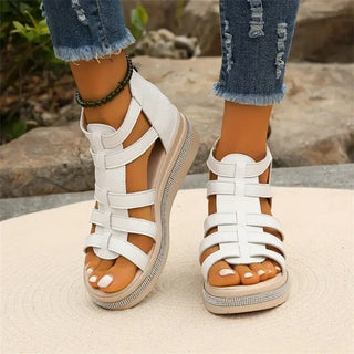 Sandaletten für Damen - Bequeme Sandalen mit fußbett für Sommer