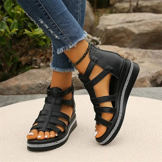 Sandaletten für Damen - Bequeme Sandalen mit fußbett für Sommer