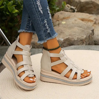 Sandaletten für Damen - Bequeme Sandalen mit fußbett für Sommer