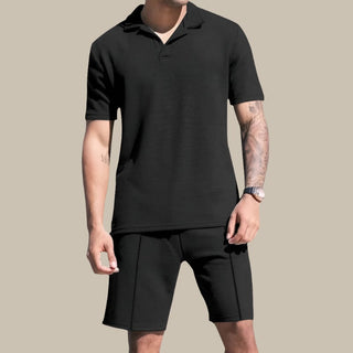 Zweiteiler für Herren - Premium Twin Set mit Poloshirt und Shorts für den Sommer