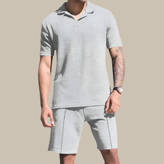 Zweiteiler für Herren - Premium Twin Set mit Poloshirt und Shorts für den Sommer