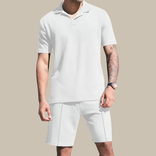 Zweiteiler für Herren - Premium Twin Set mit Poloshirt und Shorts für den Sommer