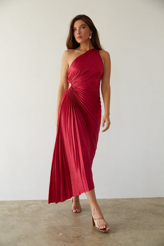 Abendkleid für Damen - Elegantes One-Shoulder Brautjungfernkleid