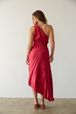 Abendkleid für Damen - Elegantes One-Shoulder Brautjungfernkleid